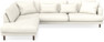 Harper - 3-sits soffa med divan vänster - Vit