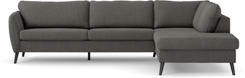County - 2,5-sits soffa med divan höger - Brun