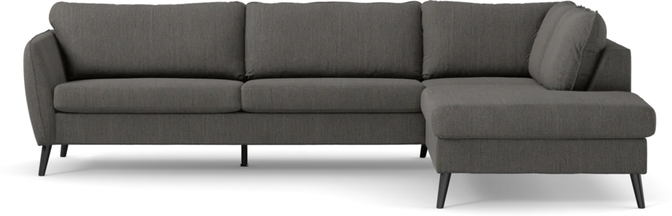 County - 2,5-sits soffa med divan höger - Brun