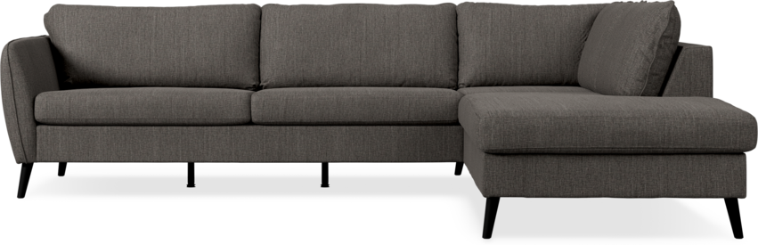 County - 2,5-sits soffa med divan höger - Brun