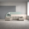 Nevada - 2-sits soffa med cosy hörn vänster och divan höger - Beige