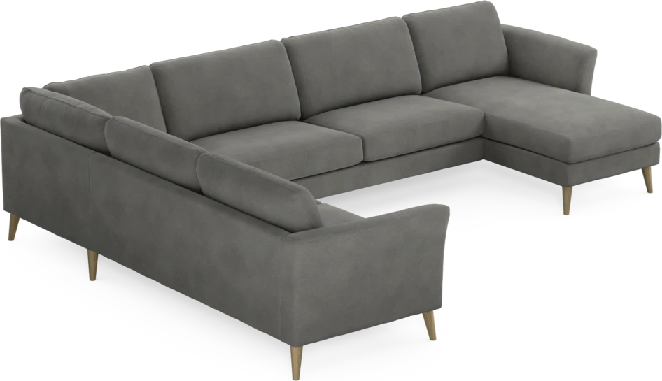 Bridge - Hörnsoffa, 2+3-sits med schäslong höger - Grå