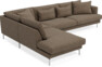 Harper - 3-sits soffa med divan vänster - Brun