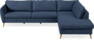 County - 2,5-sits soffa med divan höger - Blå