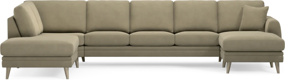 Eden - 3-sits soffa med divan vänster och schäslong höger - Beige