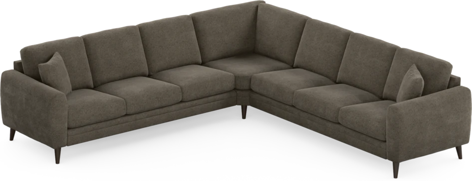 Eden - Hörnsoffa, 3+3-sits - Brun