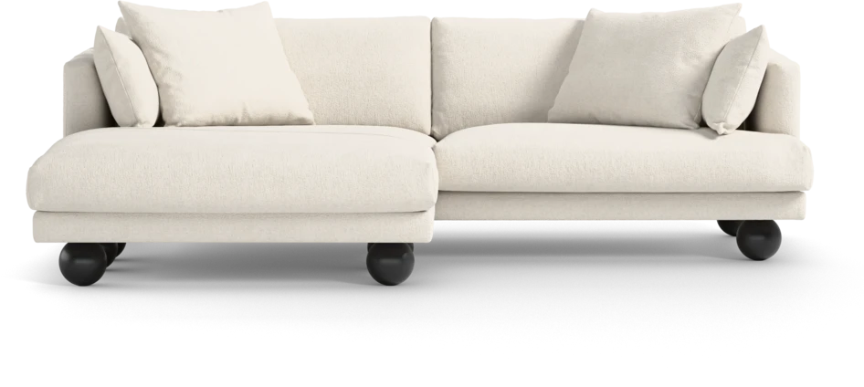 Harper - 4-sits med schäslong XL vänster - Vit