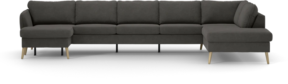 County - 4-sits soffa med schäslong vänster och divan höger - Brun