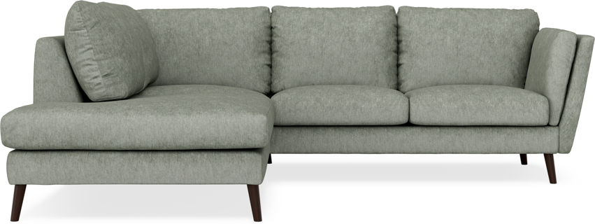 Madison - 2-sits soffa med divan vänster - Turkos
