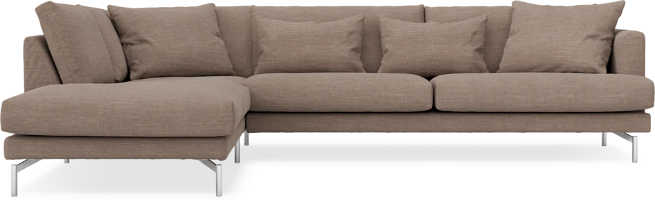 Harper - 3-sits soffa med divan vänster - Brun