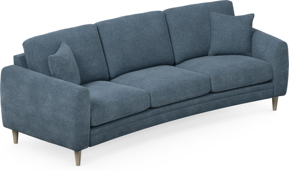 Eden - 3-sits soffa svängd - Blå