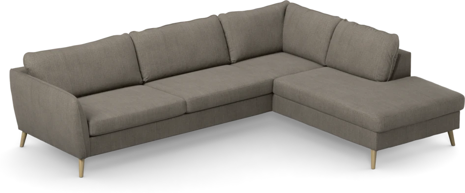 County - 2,5-sits soffa med divan höger - Brun