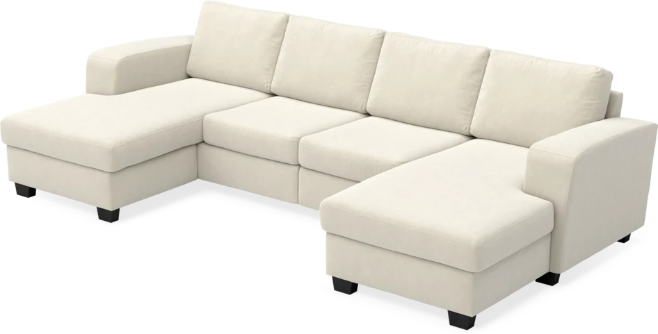 Friday - 2-sits soffa med två schäslonger - Beige