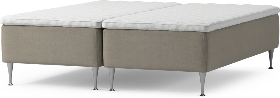 Delux Dream - Ramsäng, dubbelsäng med bäddmadrass och sängben - Beige