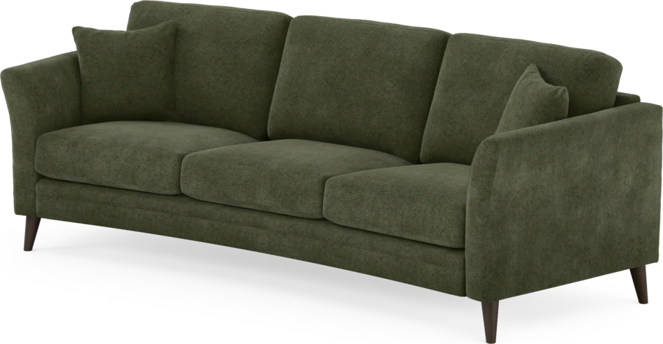 Eden - 3-sits soffa svängd - Grön