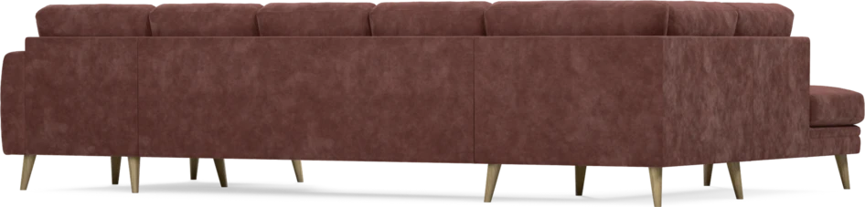 Eden - 3-sits soffa med divan vänster och schäslong höger - Röd