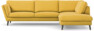 Madison Lux - 3-sits soffa med divan höger - Gul