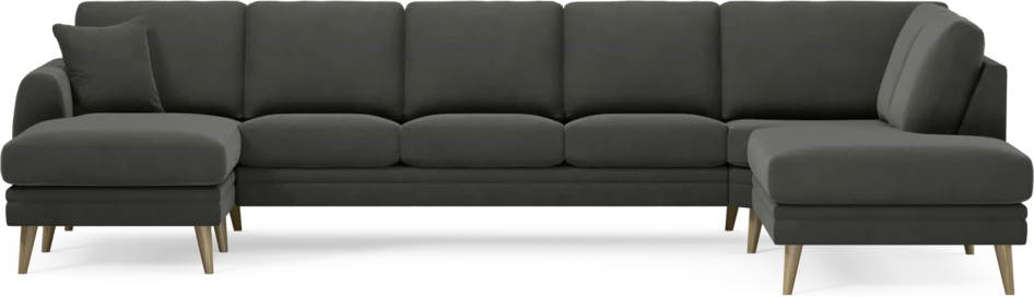 Eden - 3-sits soffa med schäslong vänster och divan höger - Grå