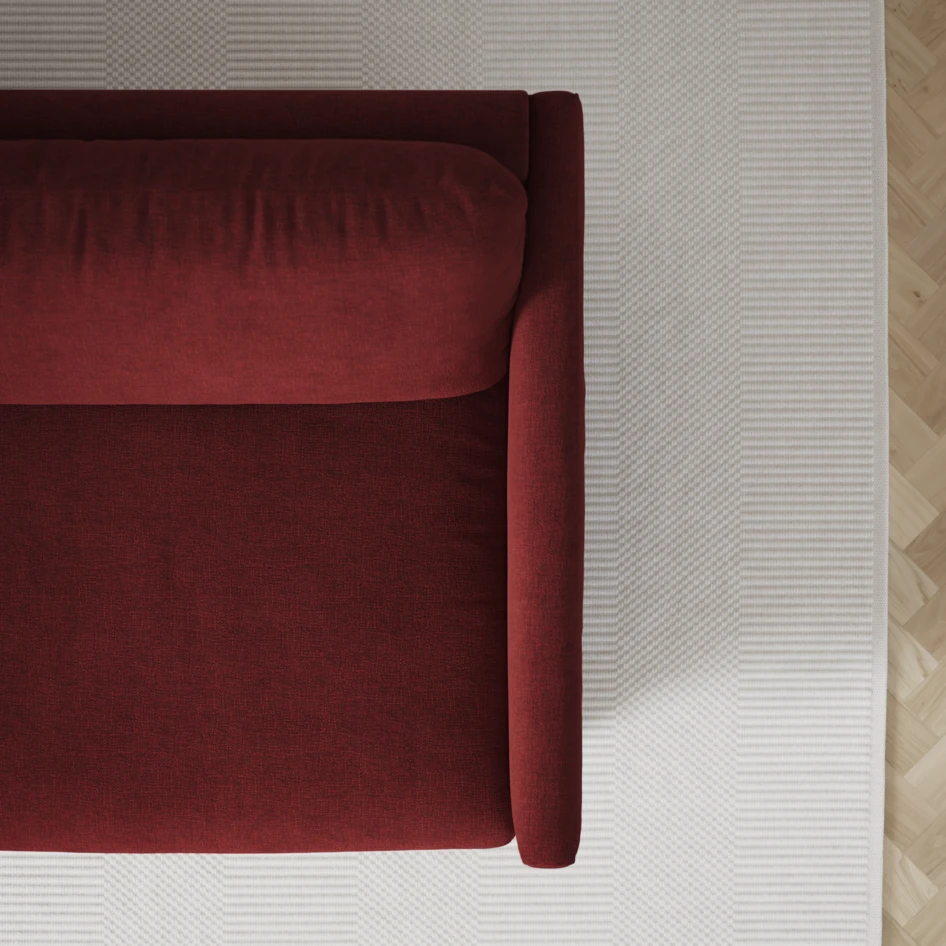 Madison Lux - 2-sits soffa med schäslong höger - Röd