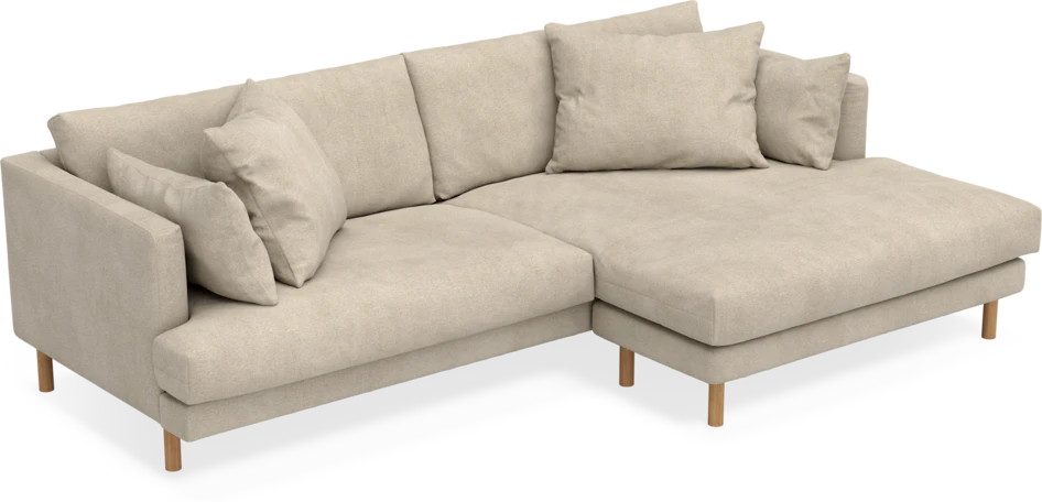 Harper - 4-sits med schäslong XL höger - Beige