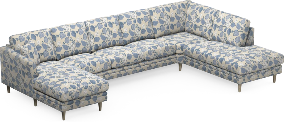 Eden - 3-sits soffa med schäslong vänster och divan höger - Flerfärgad