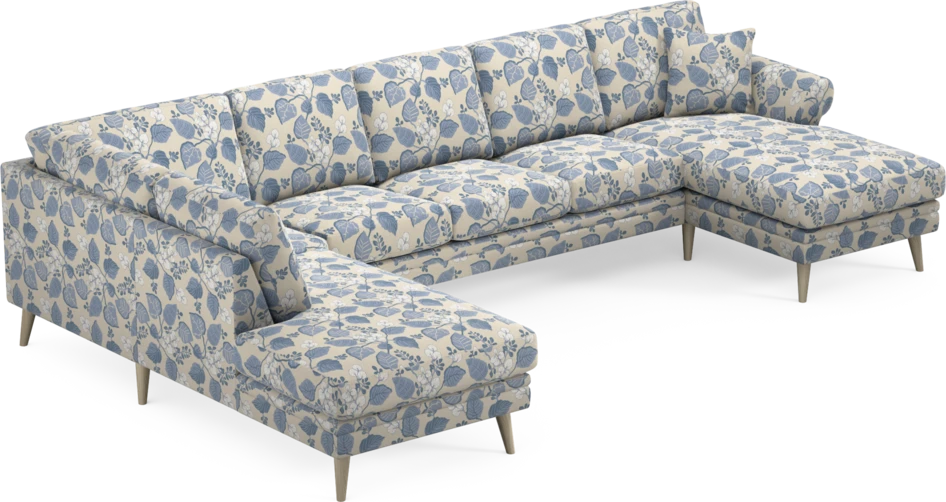 Eden - 3-sits soffa med divan vänster och schäslong höger - Flerfärgad