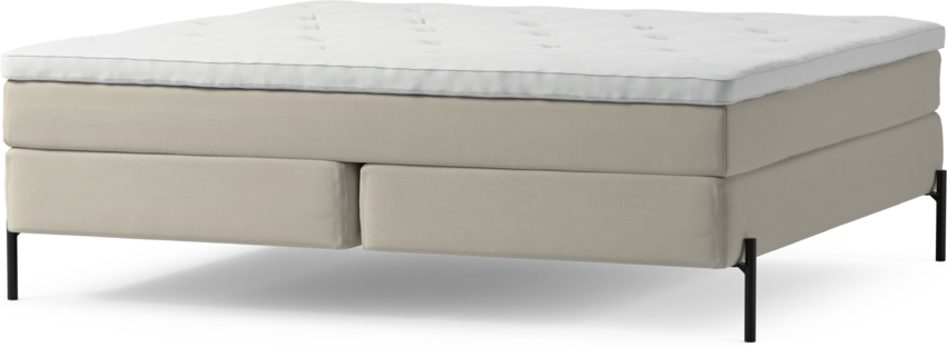 Delux Sense - Kontinentalsäng, dubbelsäng med bäddmadrass och sängben