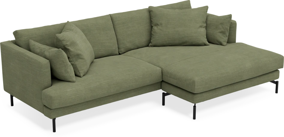 Harper - 4-sits med schäslong XL höger - Grön
