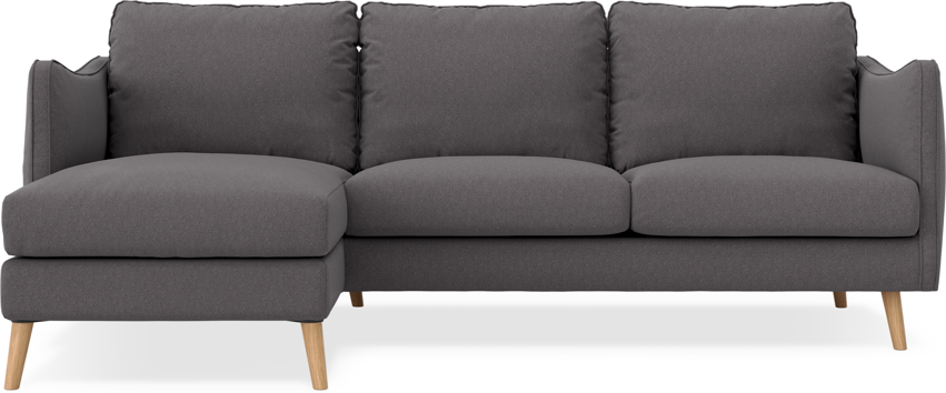 Madison Lux - 2-sits soffa med schäslong vänster - Grå