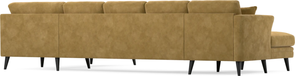 Eden - 3-sits soffa med schäslong vänster och divan höger - Gul