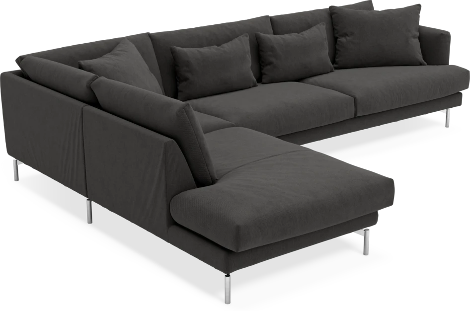 Harper - 3-sits soffa med divan vänster - Grå
