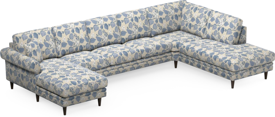 Eden - 3-sits soffa med schäslong vänster och divan höger - Flerfärgad