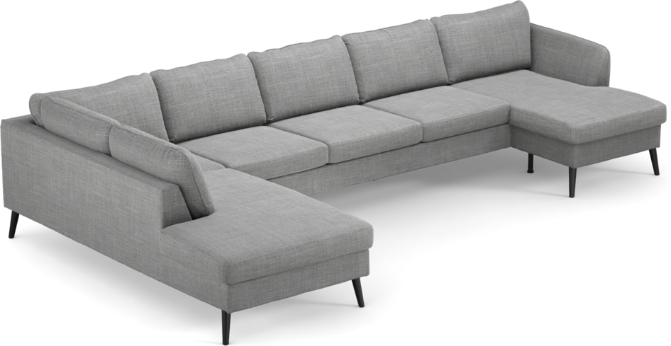 County - 4-sits soffa med divan vänster och schäslong höger - Grå