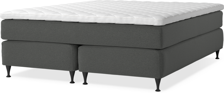 Delux Sense - Kontinentalsäng, dubbelsäng med bäddmadrass - Grå