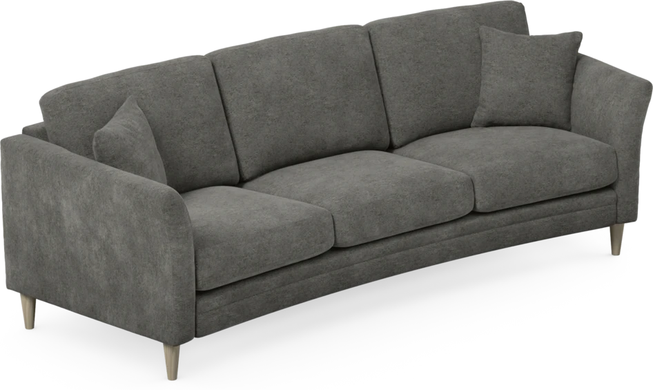 Eden - 3-sits soffa svängd - Grå