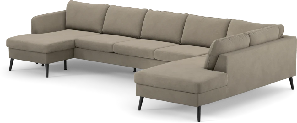 County - 4-sits soffa med schäslong vänster och divan höger - Beige