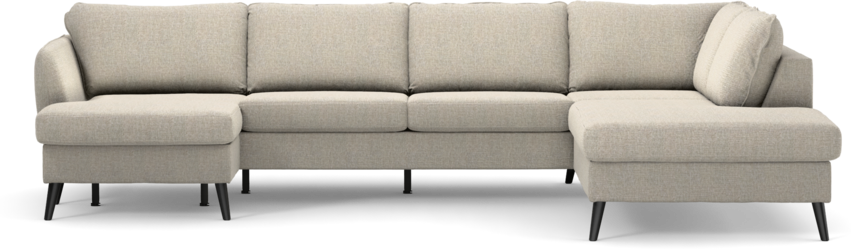 County - 3-sits soffa med schäslong vänster och divan höger - Beige