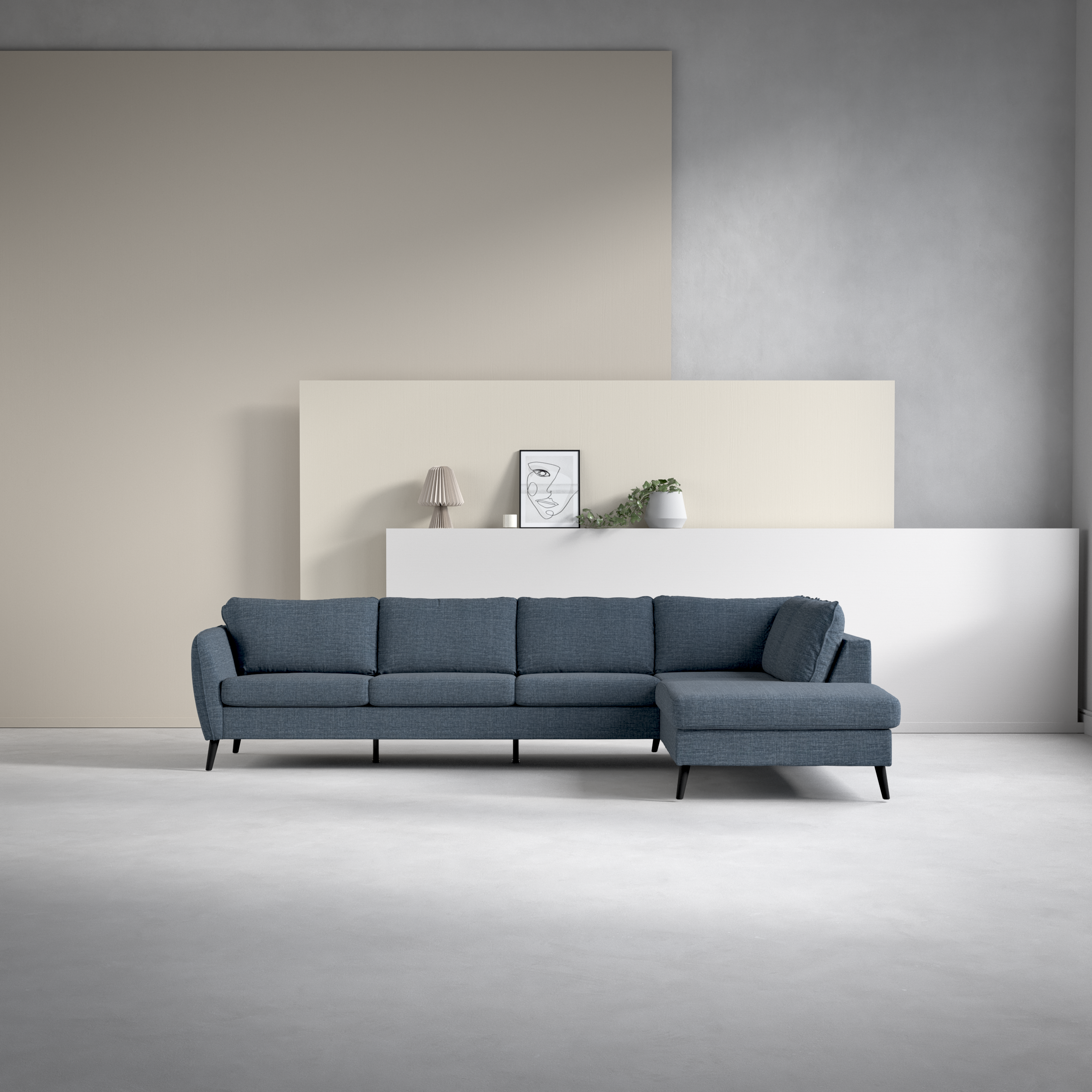 County - 3-sits soffa med divan höger - inspiration