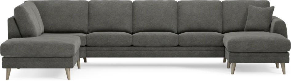 Eden - 3-sits soffa med divan vänster och schäslong höger - Grå