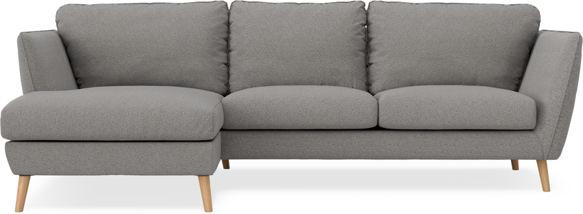 Madison - 2-sits soffa med schäslong vänster - Grå