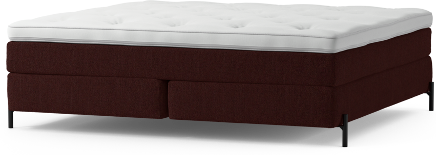 Delux Sense - Kontinentalsäng, dubbelsäng med bäddmadrass och sängben