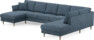 Eden - 3-sits soffa med schäslong vänster och divan höger - Blå