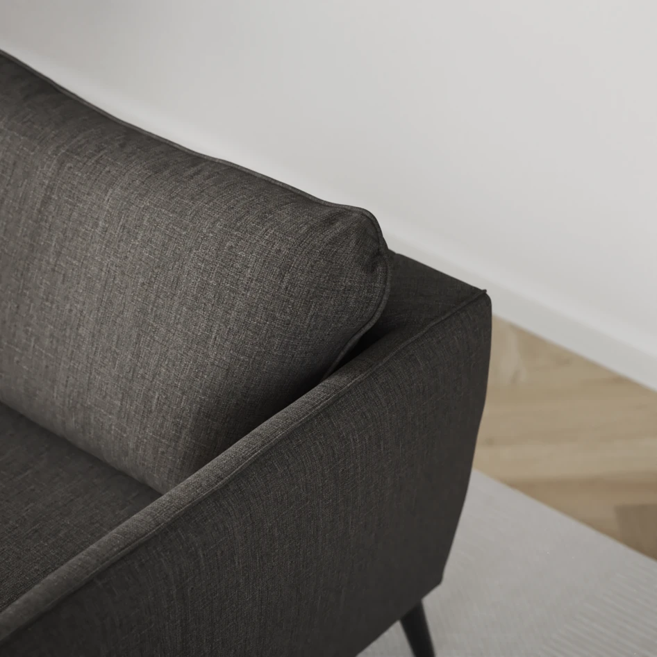 County - 3-sits soffa med divan vänster - Brun