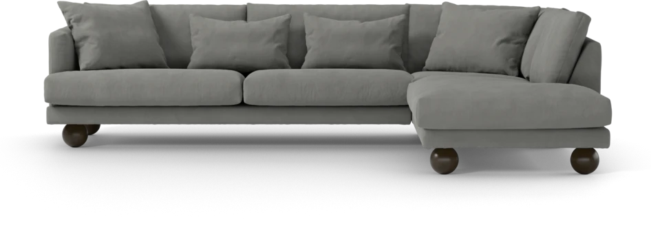 Harper - 3-sits soffa med divan höger - Grå