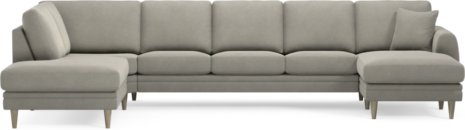 Eden - 3-sits soffa med divan vänster och schäslong höger - Grå