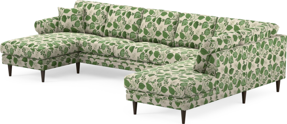 Eden - 3-sits soffa med schäslong vänster och divan höger - Flerfärgad