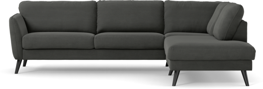 Bridge - 3-sits soffa med divan höger - Grå