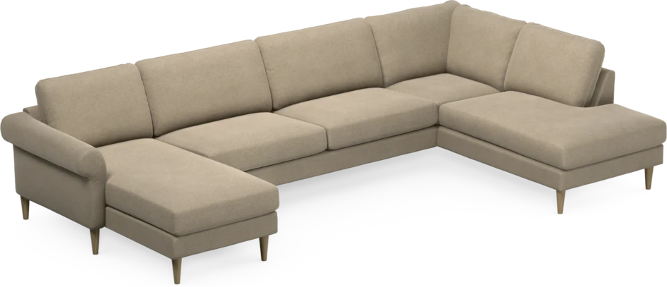 Bridge - 3-sits soffa med schäslong vänster och divan höger - Beige