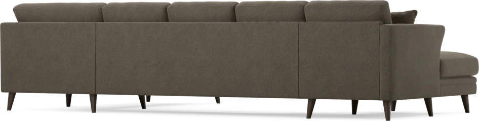 Eden - 3-sits soffa med schäslong vänster och divan höger - Brun