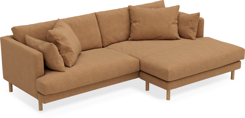 Harper - 4-sits med schäslong XL höger - Gul